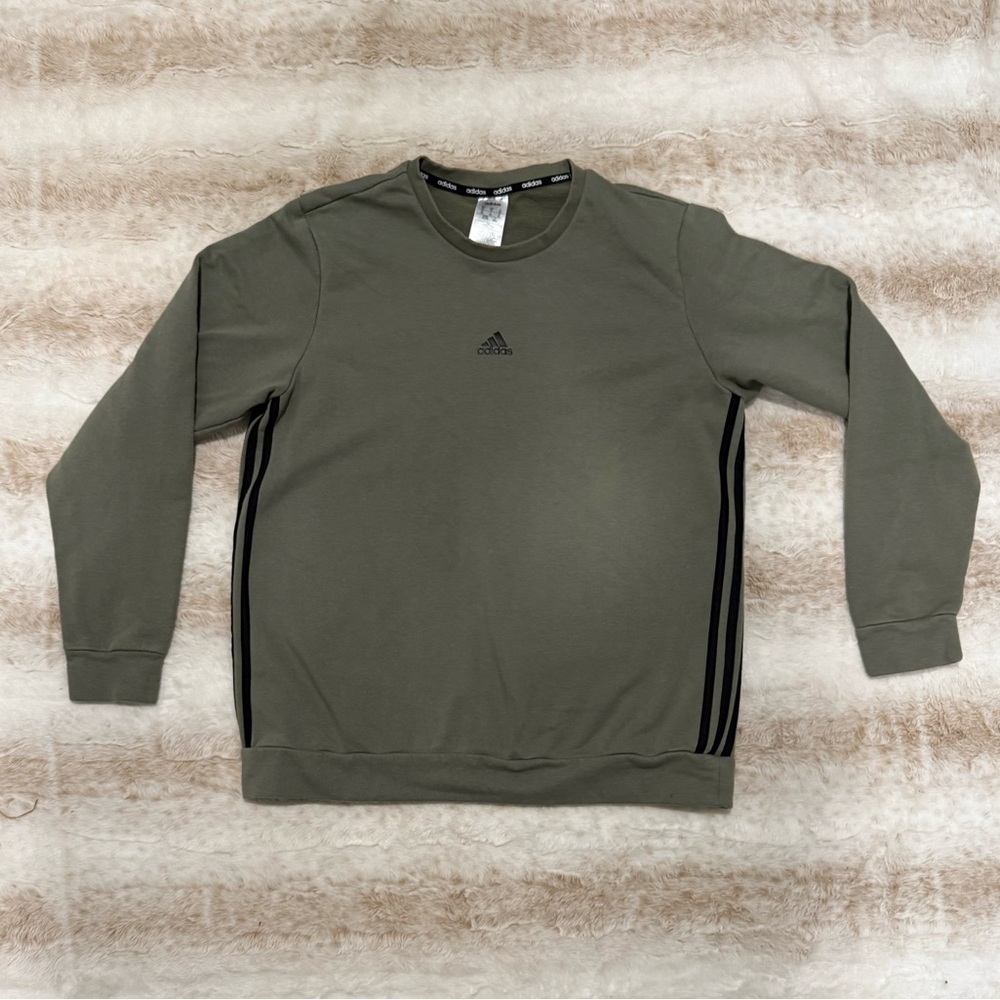 Adidas Men's Khaki Crewneck Sweater